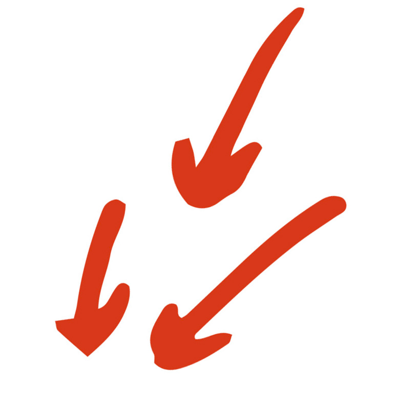 Arrow pointing towards a list of academic programs