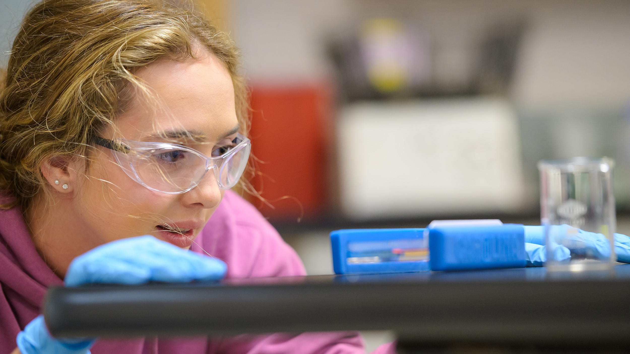 Colorado school of mines student working in a research lab