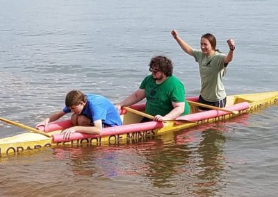 Floating canoe