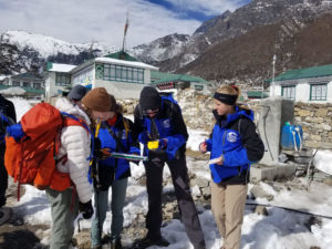GPS work in Khumjung
