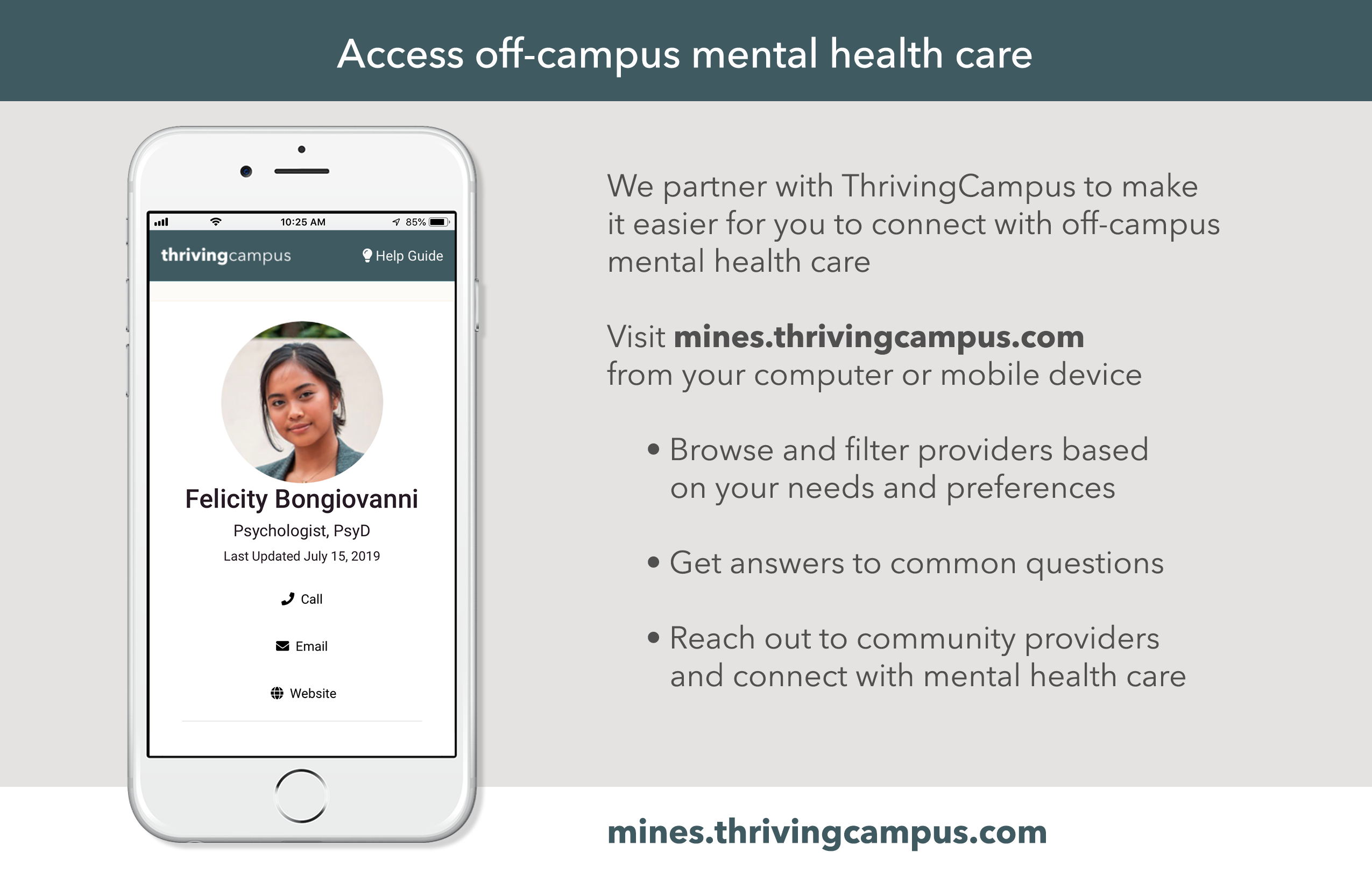 thrivingcampus-student-flyer-mines Care Coordination