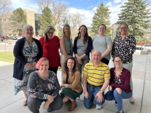 Portrait of book club group