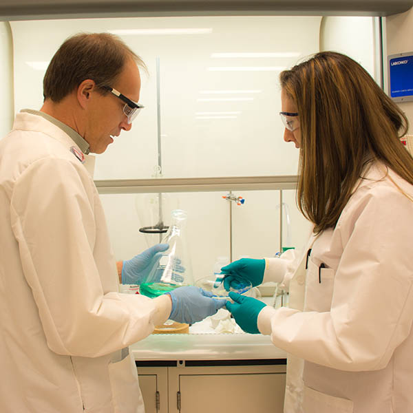 Faculty in Mines radiochemistry lab