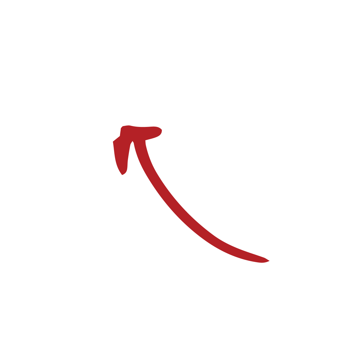 Curved Up Pointing Left Arrow-05 arrow pointing up