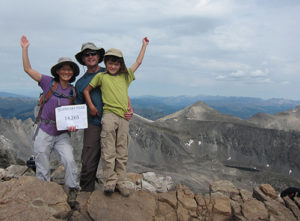 Marry family on Quandary Peak