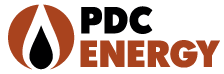 Brown and black PDC Energy logo