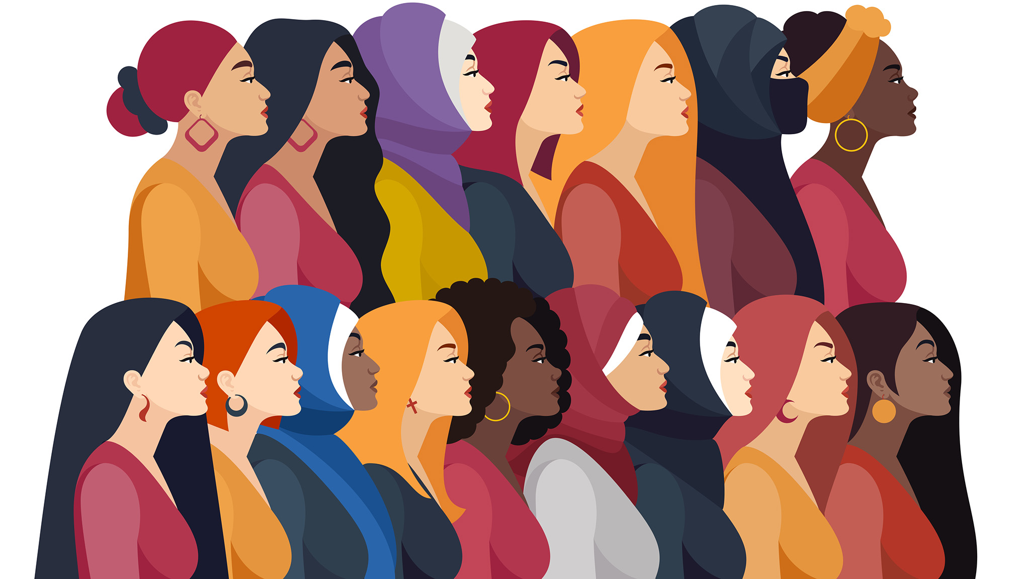Multi-ethnic group of women