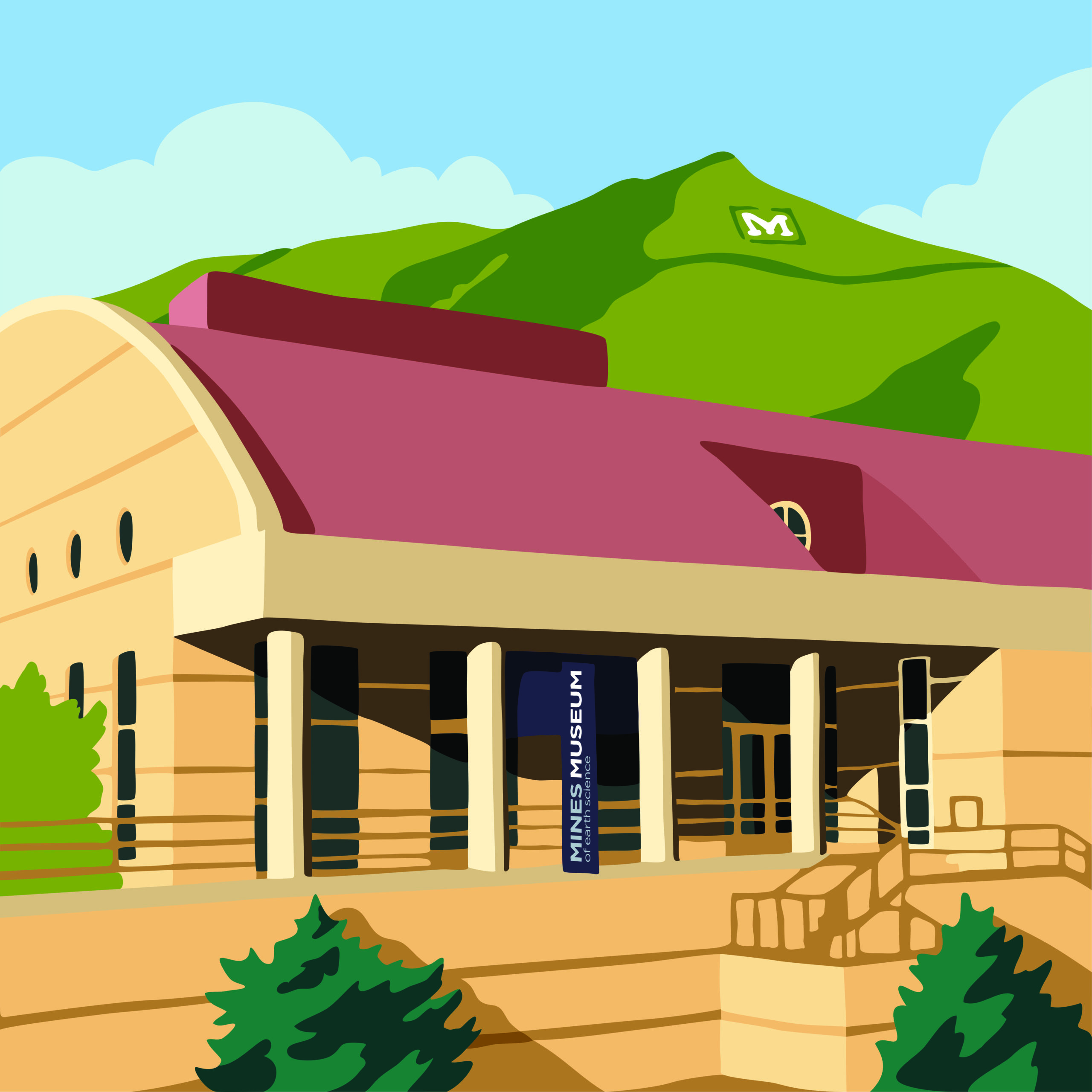 Mines museum illustration