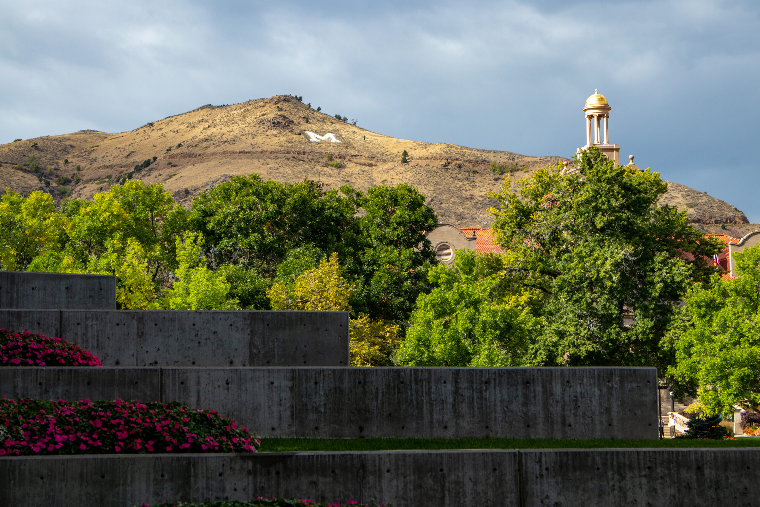 View of Mt. Zion from campus on a sunny evening