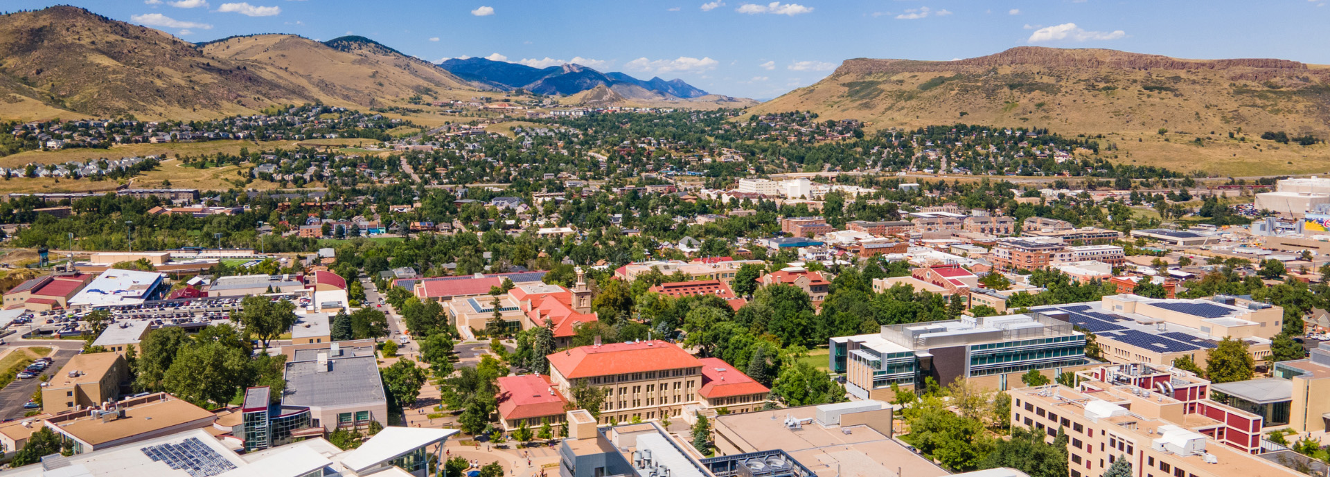 Aerial view of Colorado School of Mines campus