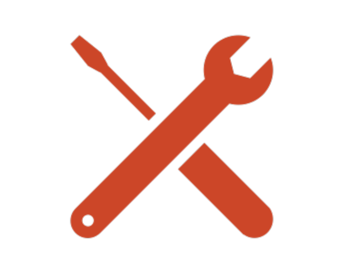 work order icon with wrench and screwdriver
