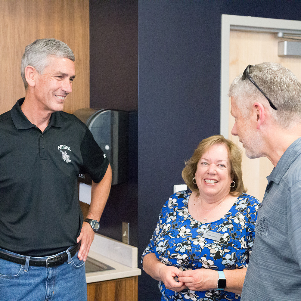 President Johnson talking to the new faculty.