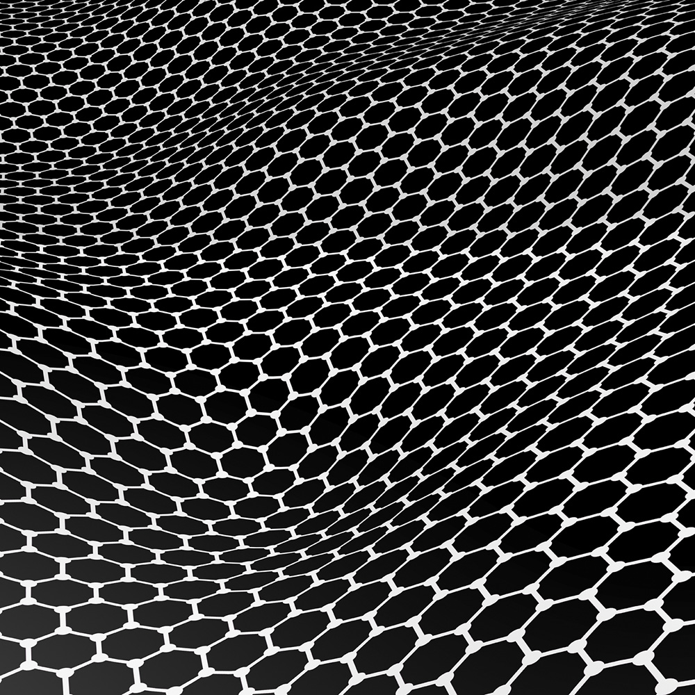 Graphene hexagon array pattern texture honeycomb.