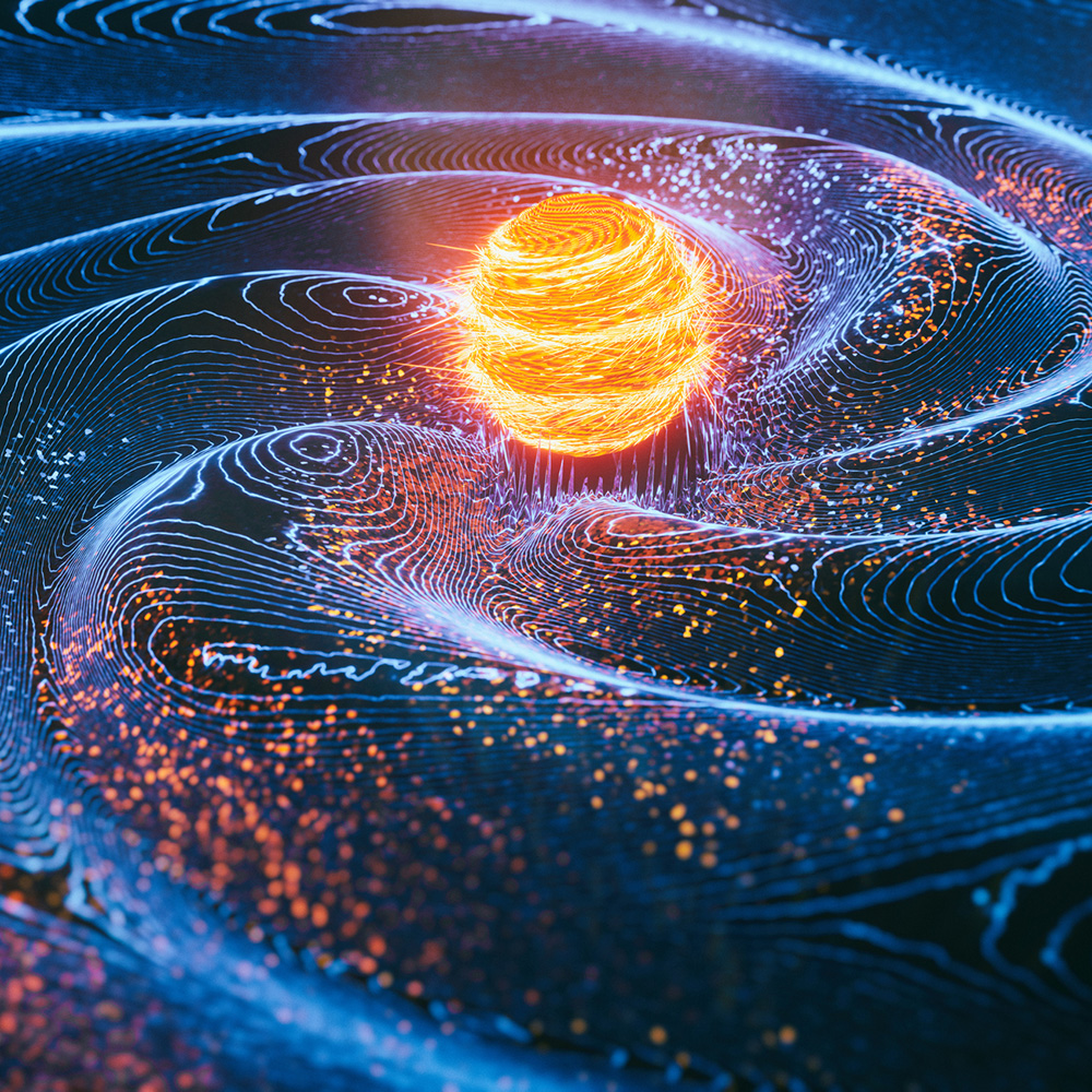 Gravity wave - 3d rendered image. 