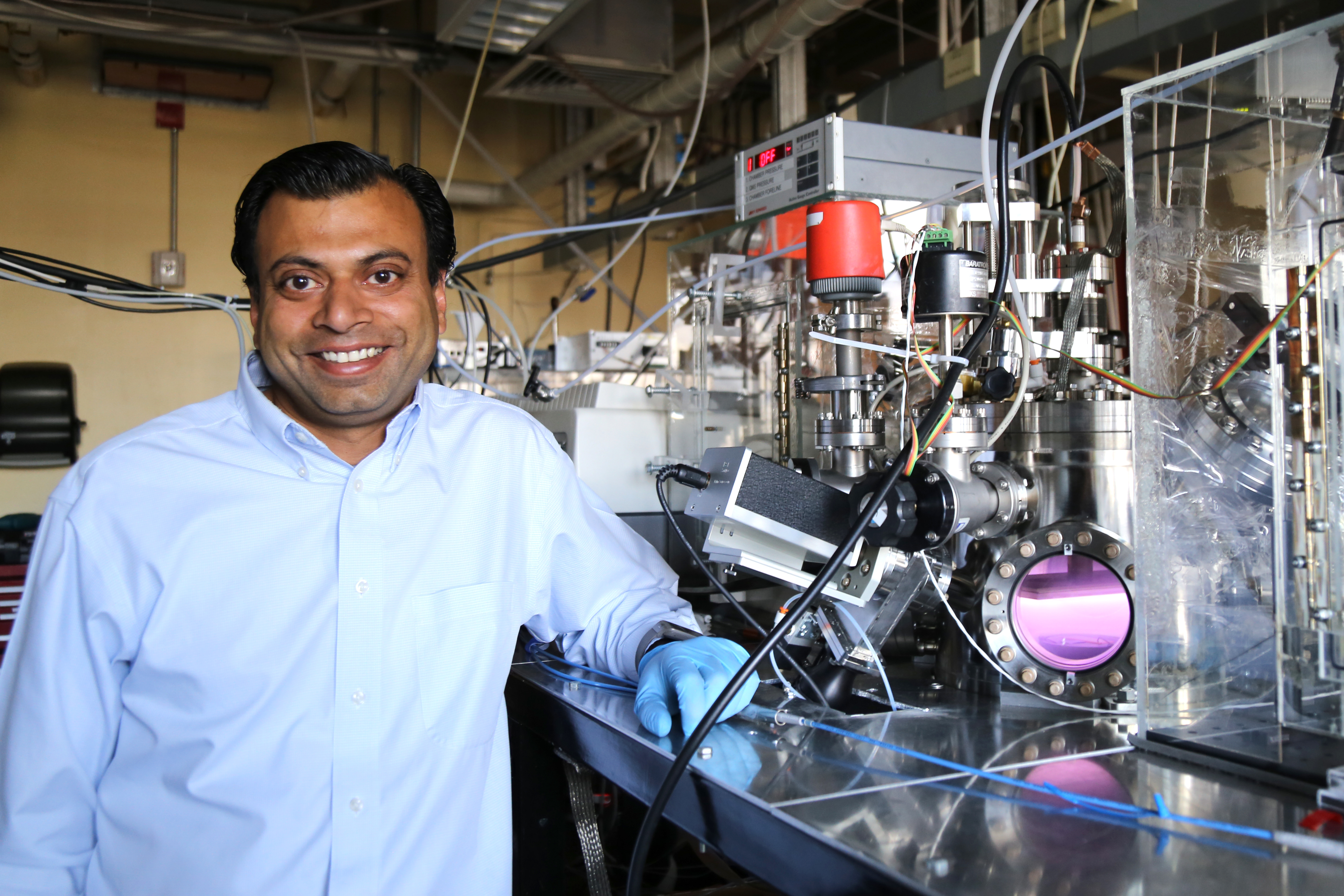 Sumit Agarwal in lab