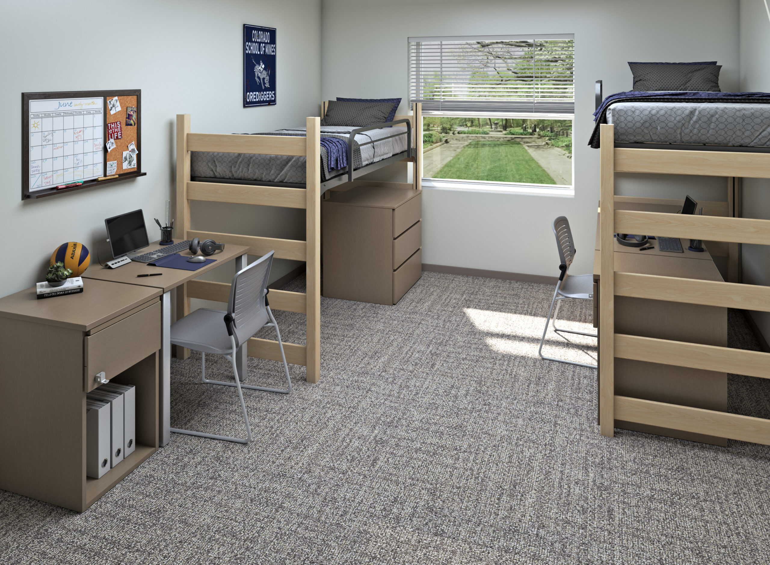 Rendering of double bedroom