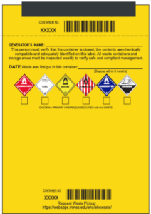 HazardousWasteLabel2-212x300 EHS - Lab Safety Training