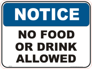 NO-FOOD-OR-DRINK-ALLOWED-SIGN-1-300x225 EHS - Lab Safety Training
