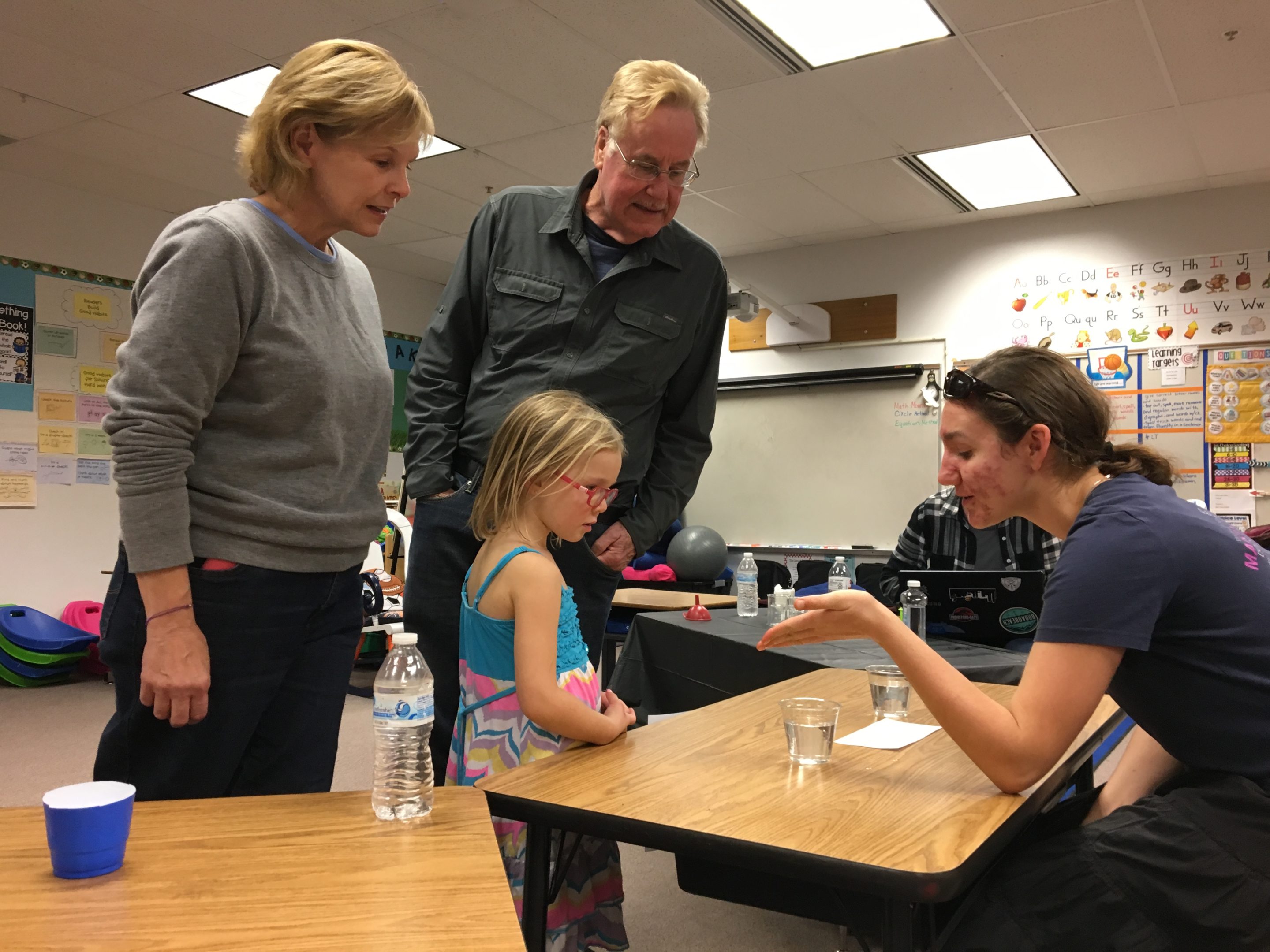 Student Demo Instructor, student, and parents exploring activity