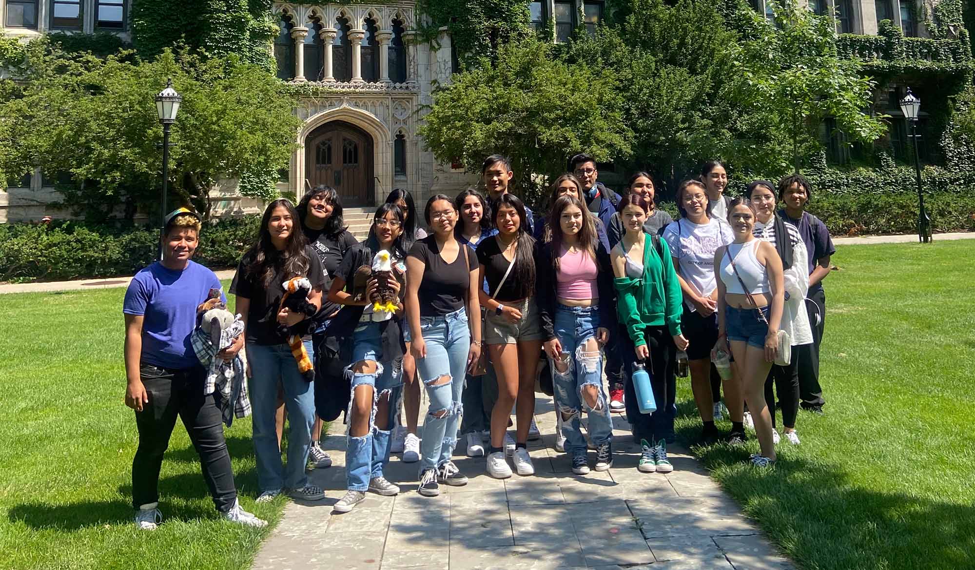 TRIO students posing for a group photo