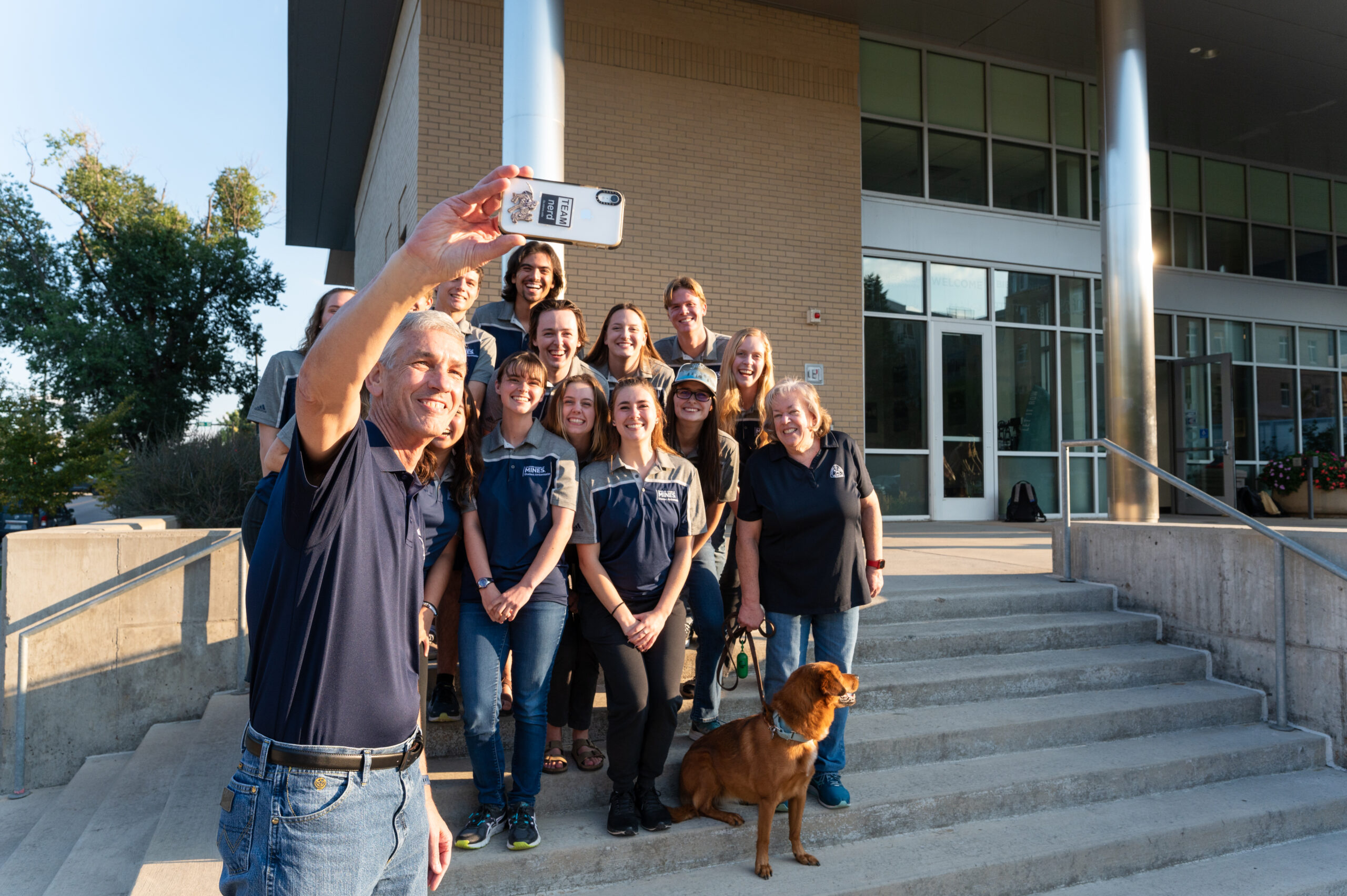 Student employees with Paul C. Johnson