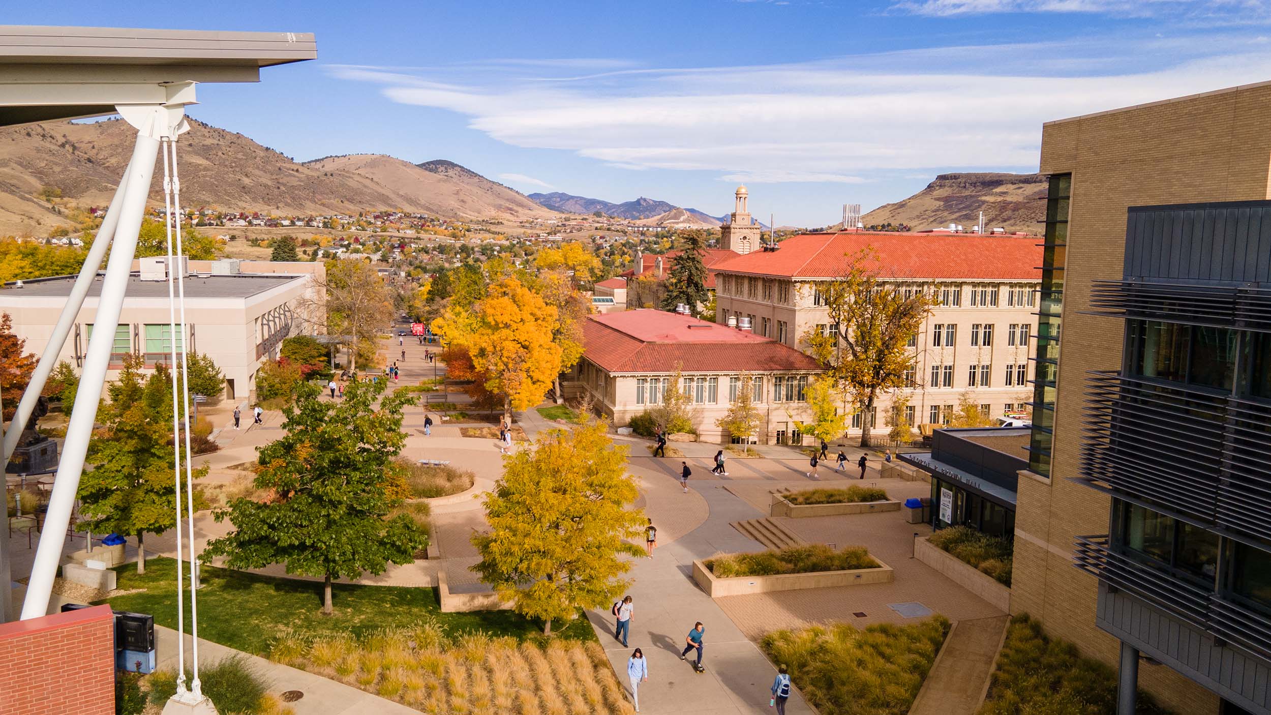 Mines reuleaux golden tech Aerial view of Colorado School Mines Campus