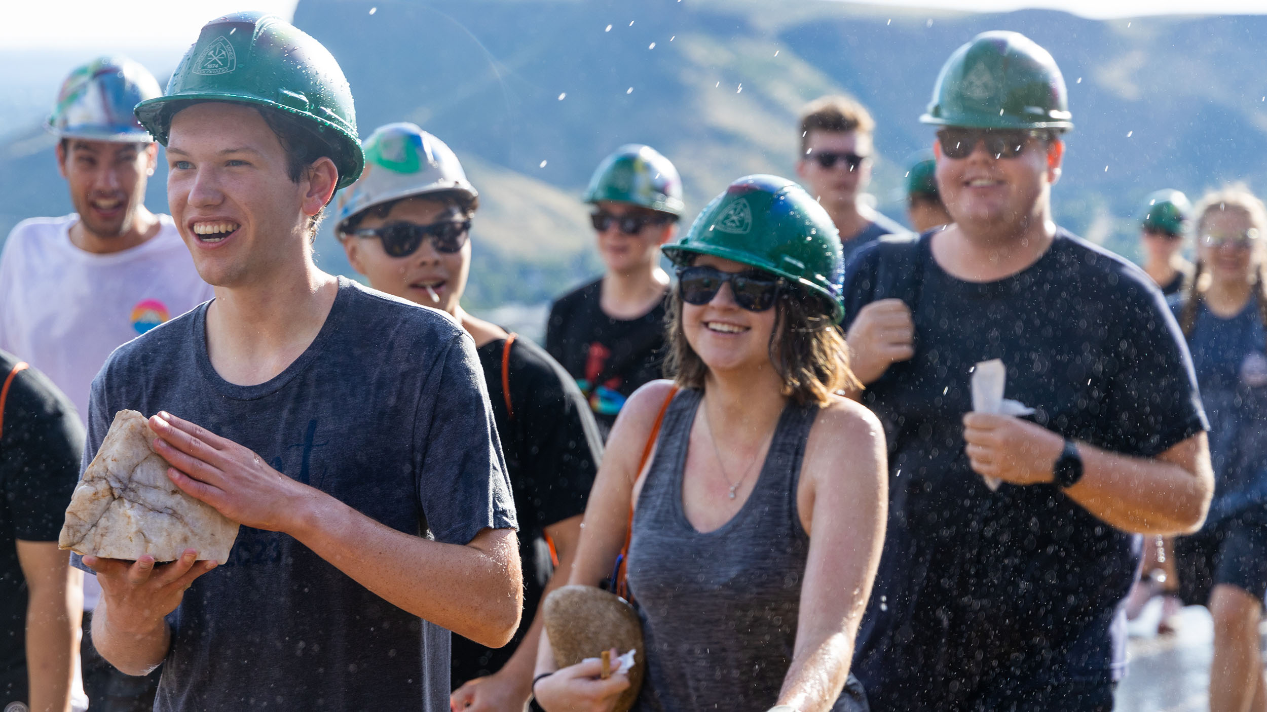 Mines students participating in the 2023 M Climb