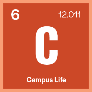 VB TABS2 Campus Life Tab with the elemental letter for Carbon