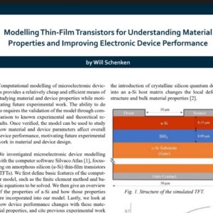 Modelling Thin-Film Transistors for Understanding Material Properties and Improving Electronic Device Performance