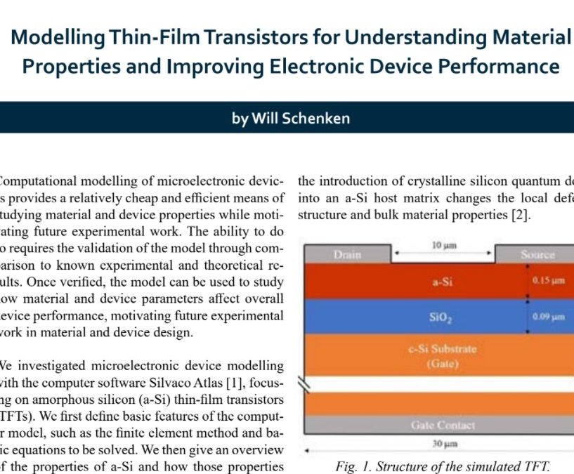 Modelling Thin-Film Transistors for Understanding Material Properties and Improving Electronic Device Performance