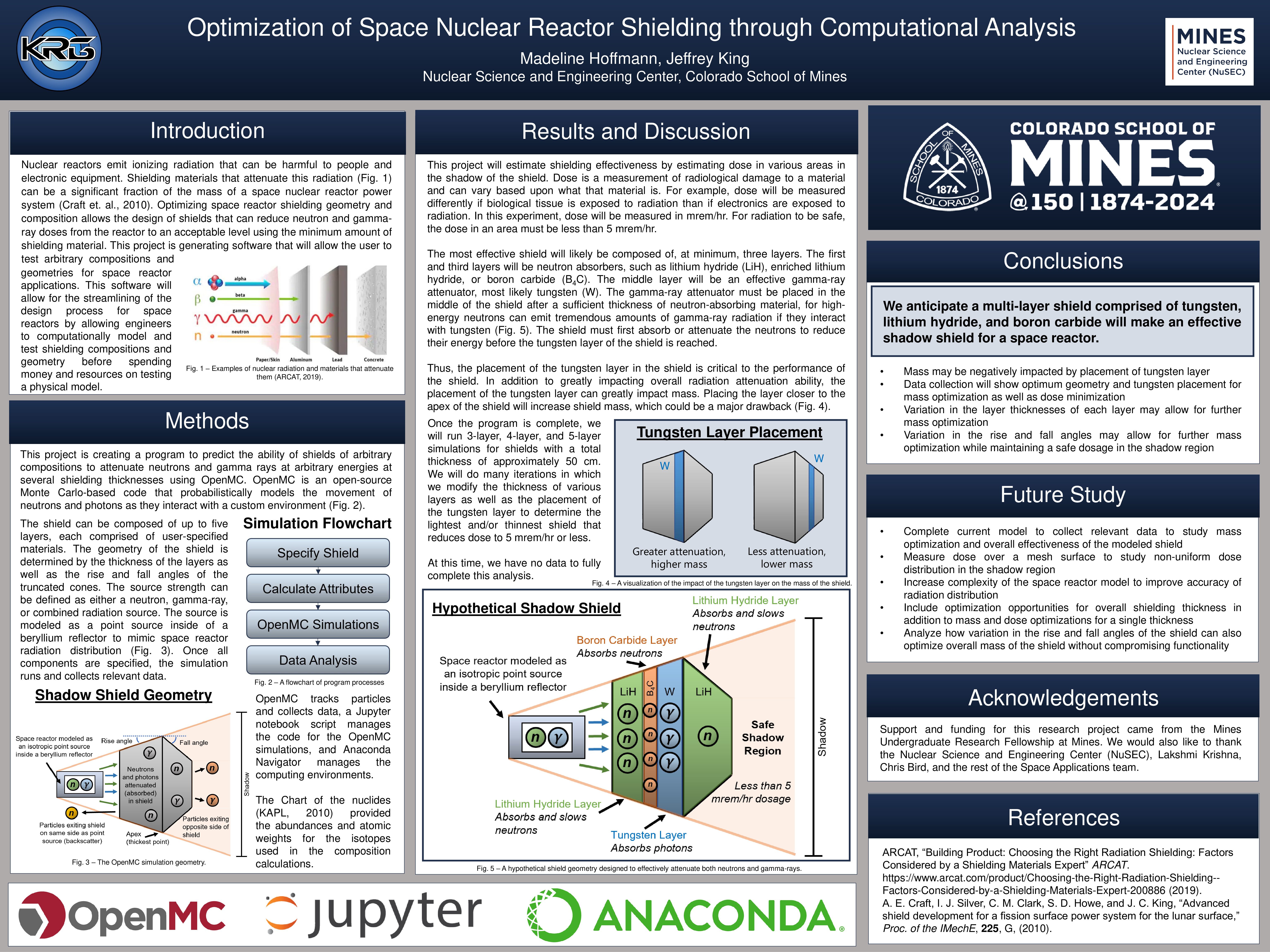 P109 Optimization of Space Nuclear Reactor Shielding through Computational Analysis