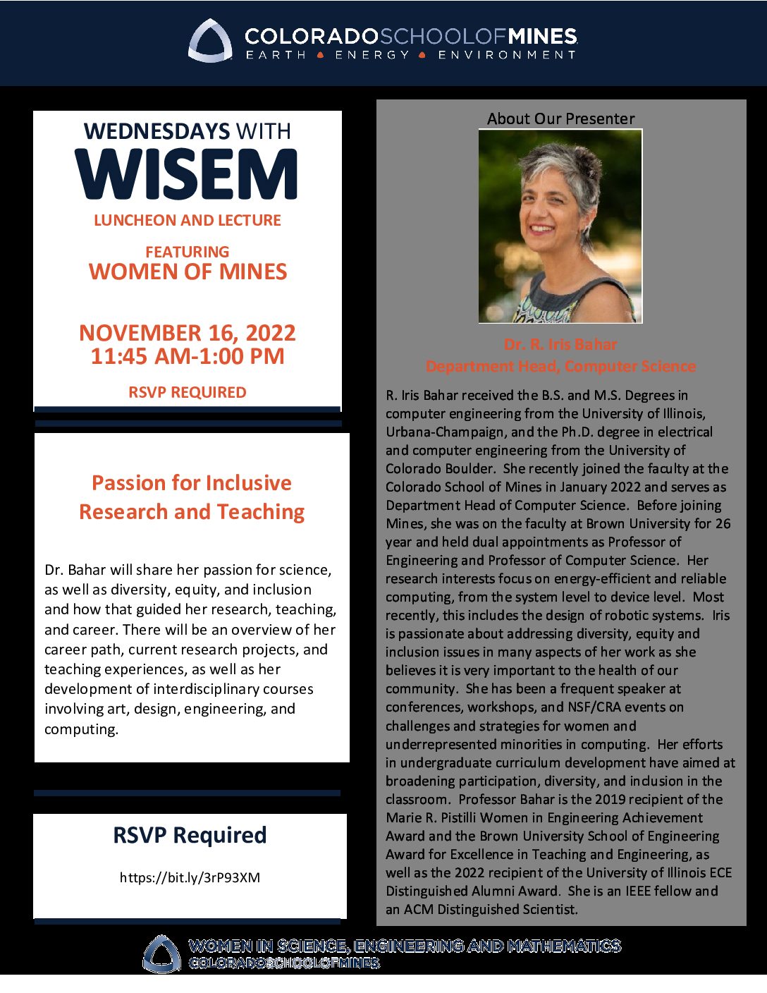 WwW Flyer Iris Bahar Fall 2022