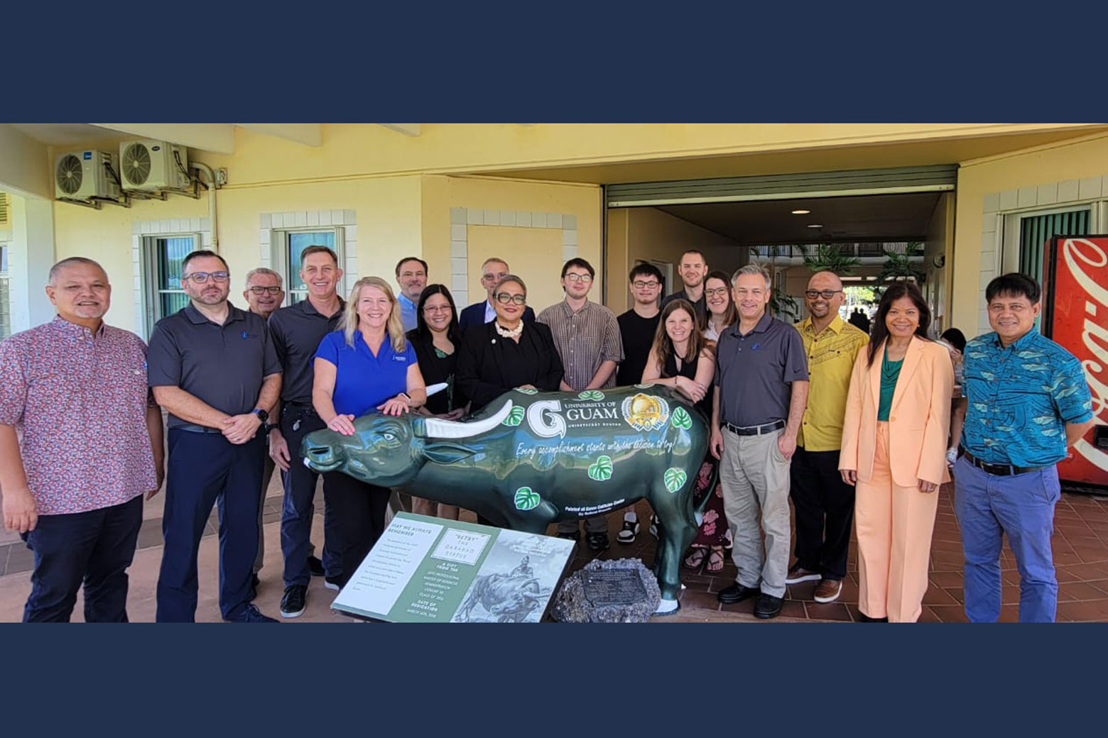 Officials from the University of Guam, Guam Economic Development Authority, Applied Science & Technology Research Organization of America and Colorado School of Mines gather on the University of Guam campus earlier this fall to discuss plans for the satellite campus. 